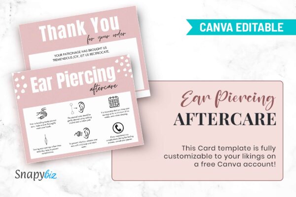Editable ear piercing aftercare template - image 6
