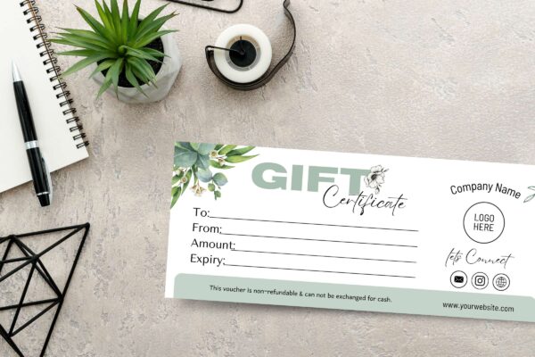 Editable Floral Gift Certificate Feature Images 2 Editable floral gift certificate template - image 3