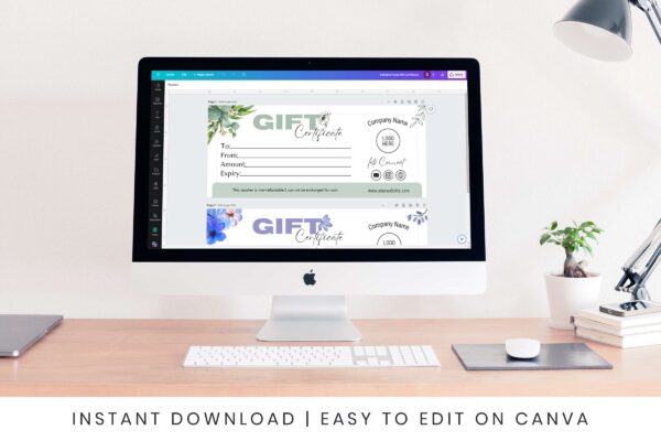 Editable Floral Gift Certificate Feature Images 5 Editable floral gift certificate template - image 9