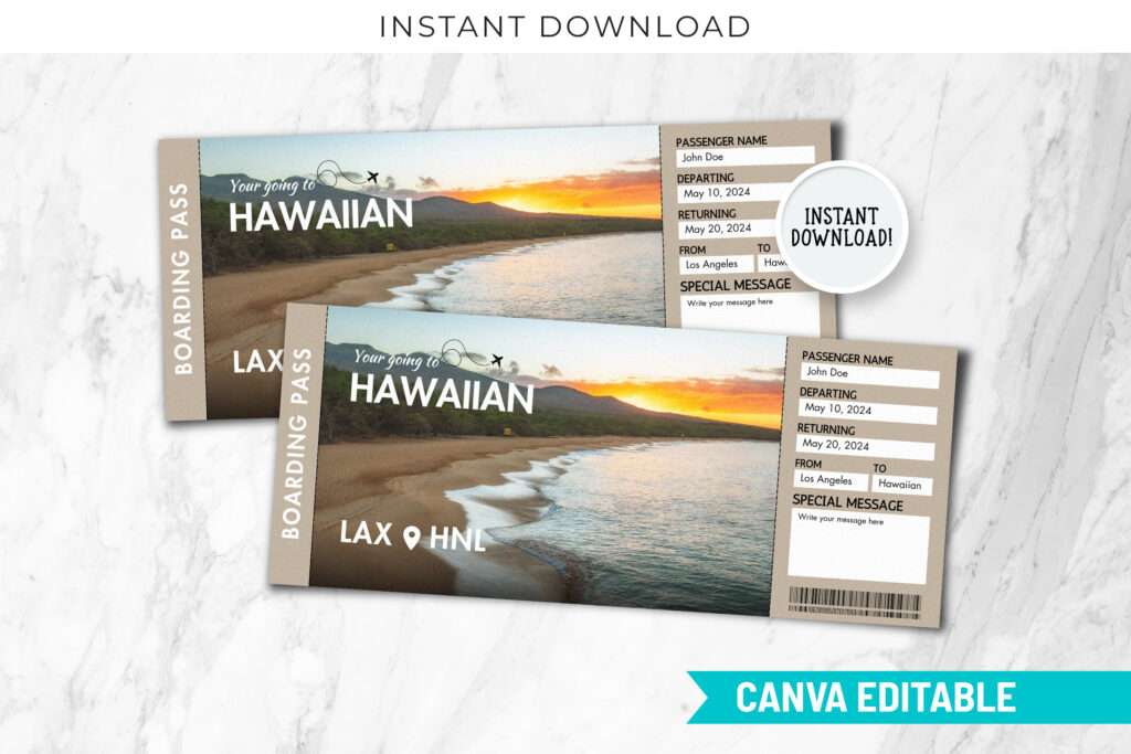 Hawaii Travel Gift Ticket