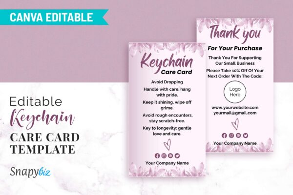 Editable Keychain Care Card Template Cc 41 Feature Images 2 Editable keychain care card template - image 3