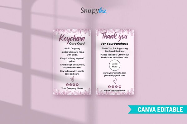 Editable Keychain Care Card Template Cc 41 Feature Images 4 Editable keychain care card template - image 5