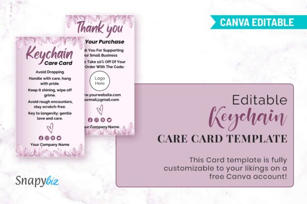 Editable Keychain Care Card Template Cc 41 Feature Images 5 Editable keychain care card template - image 6