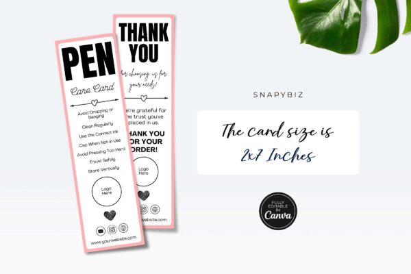 Editable Pen Care Card Template Cc 91 Feature Image 4 Editable pen care card template - image 5