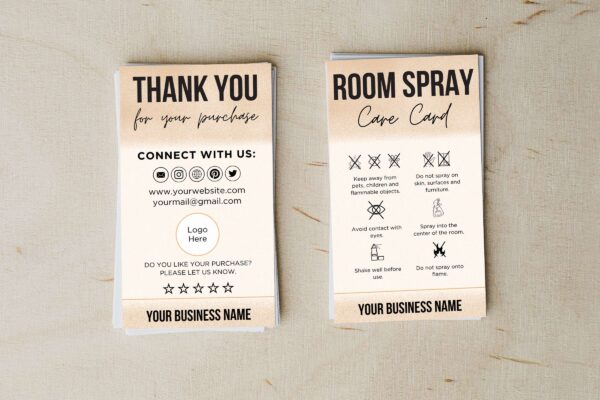 Editable Room Spray Care Instructions Card Feature Images 3 Editable room spray care instructions card - image 4