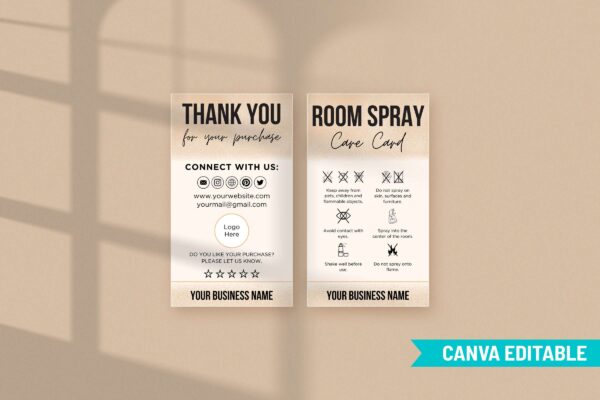 Editable Room Spray Care Instructions Card Feature Images 4 Editable room spray care instructions card - image 5