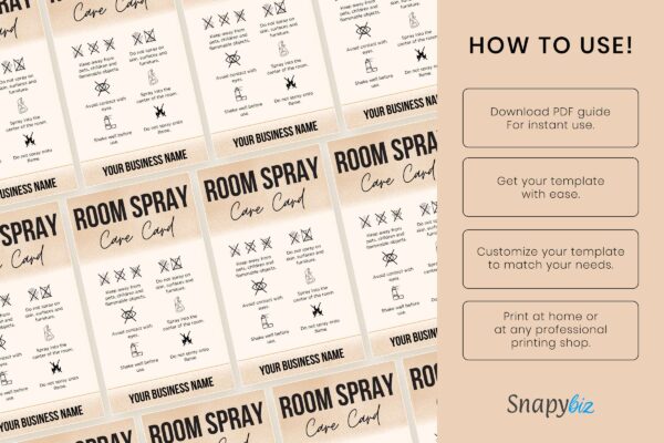 Editable Room Spray Care Instructions Card Feature Images 8 Editable room spray care instructions card - image 9