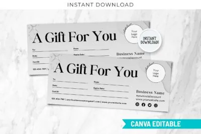 Elegant Business Gift Certificate Template