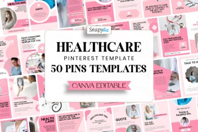 Healthcare Editable Canva Pin Templates