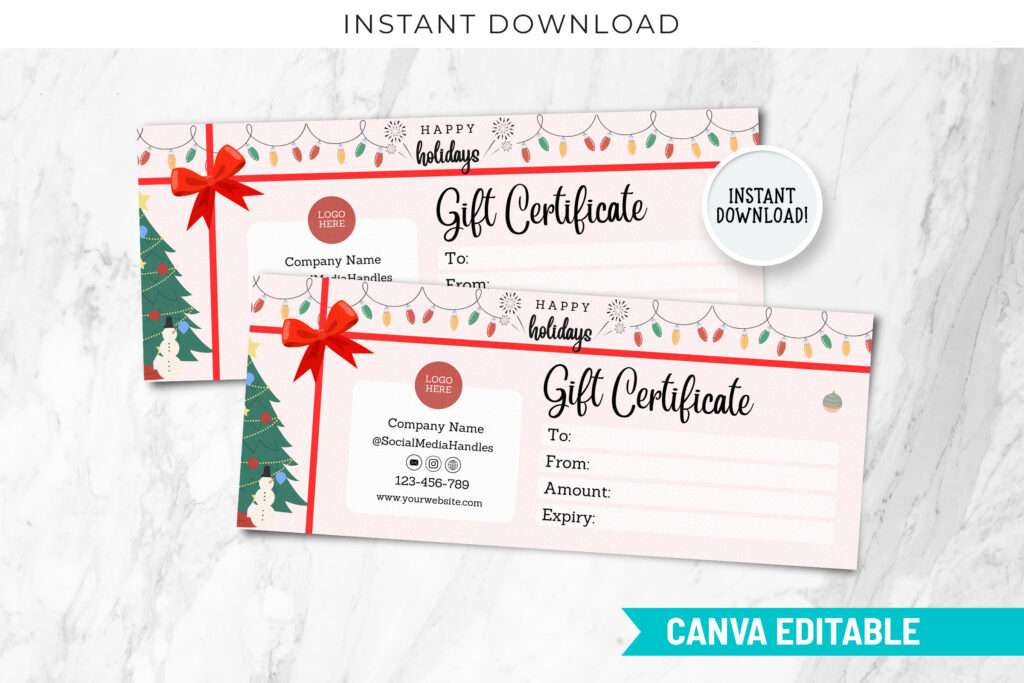 Holiday Gift Certificate Template Holiday Gift Certificate Template