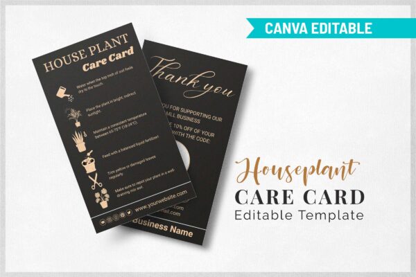 Houseplant Care Card Editable Template Feature Images 10 Houseplant care card editable template - image 11