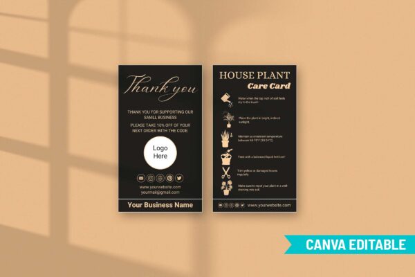 Houseplant Care Card Editable Template Feature Images 4 Houseplant care card editable template - image 5