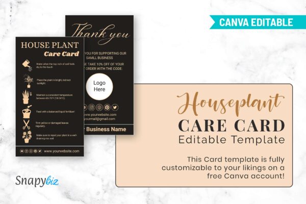 Houseplant Care Card Editable Template Feature Images 5 Houseplant care card editable template - image 6