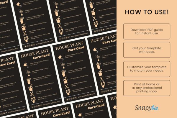 Houseplant Care Card Editable Template Feature Images 8 Houseplant care card editable template - image 9