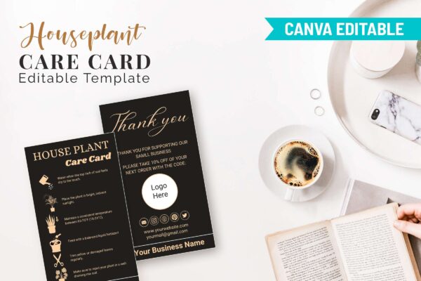 Houseplant Care Card Editable Template Feature Images 9 Houseplant care card editable template - image 10