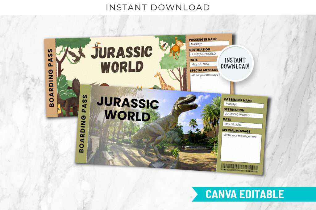 Theme Park Surprise Reveal Ticket Theme Park Surprise Reveal Ticket
