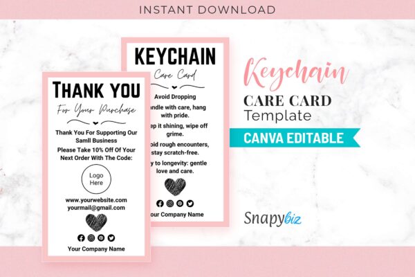 Keychain Care Cards Template Cc 81 Feature Images 1 1 Keychain care card instructions template - image 2