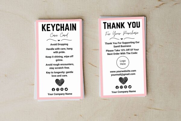 Keychain Care Cards Template Cc 81 Feature Images 3 Keychain care card instructions template - image 4