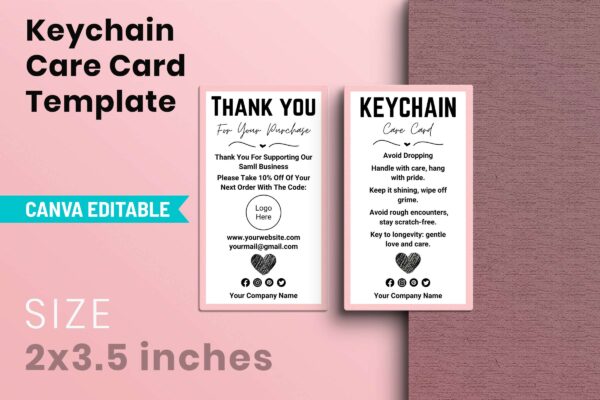 Keychain Care Cards Template Cc 81 Feature Images 6 Keychain care card instructions template - image 7