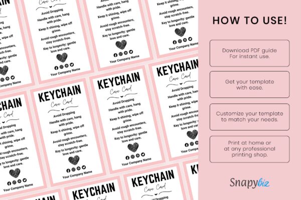 Keychain Care Cards Template Cc 81 Feature Images 8 Keychain care card instructions template - image 9