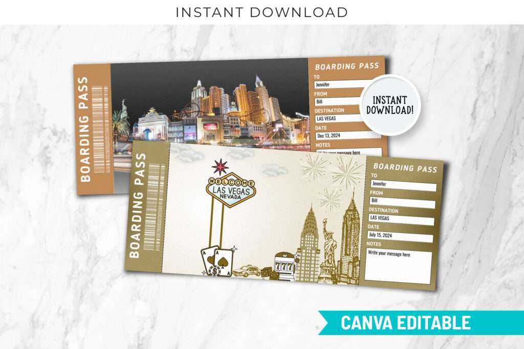 LAS VEGAS Surprise Trip Gift Ticket LAS VEGAS Surprise Trip Gift Ticket