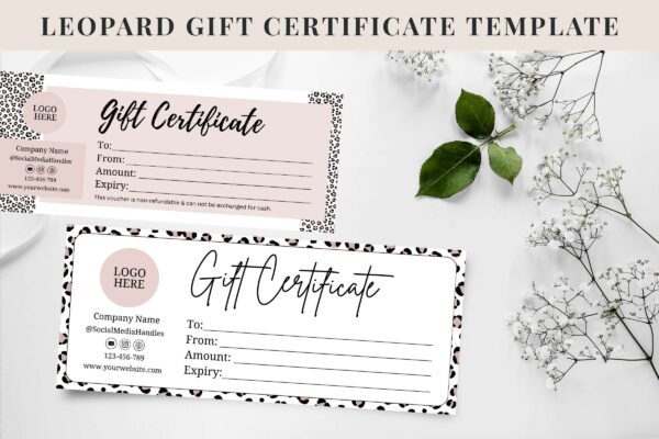 Leopard Gift Certificate Feature Images 3 Leopard gift certificate template - image 4
