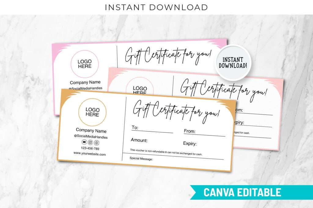 Minimal Gift Certificate Template Minimal Gift Certificate Template