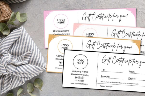 Minimalist Gift Voucher Template Feature Images 7 Minimal gift certificate template - image 8
