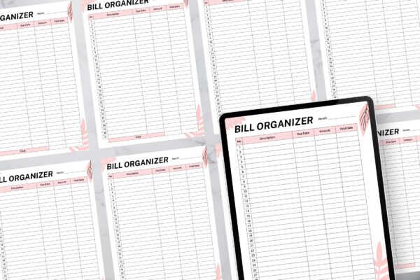 Monthly bill organizer spreadsheet - image 10