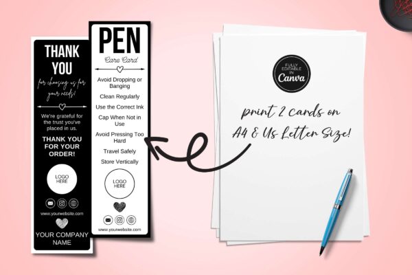 Pen Care Card Template Feature Image 8 Pen care card template - image 9