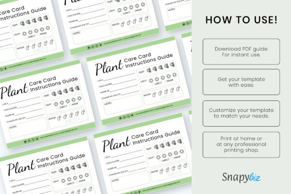 Editable plant care card template - image 10
