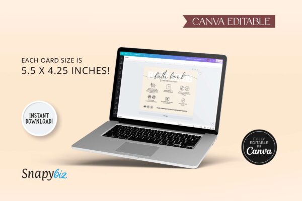 Printable Bath Bomb Care Instructions Feature Images 9 Editable bath bomb care card - image 10