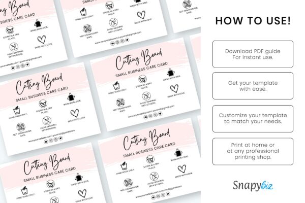 Printable Cutting Board Small Business Care Card Feature Images 10 Cutting board small business care card - image 11