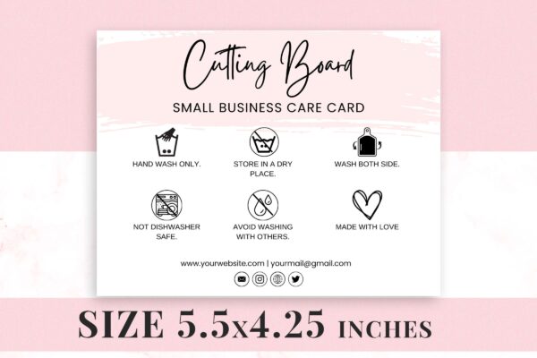 Printable Cutting Board Small Business Care Card Feature Images 2 Cutting board small business care card - image 3