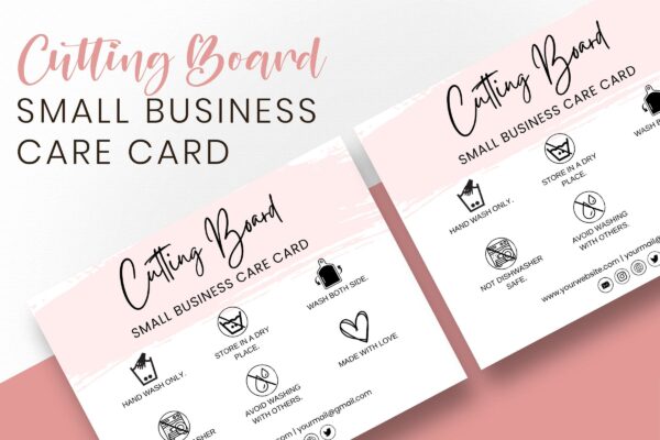 Printable Cutting Board Small Business Care Card Feature Images 3 Cutting board small business care card - image 4