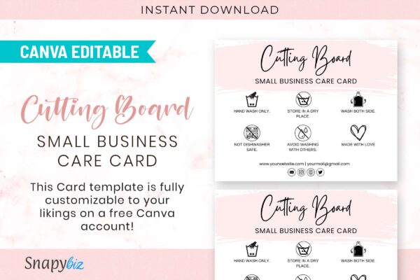 Printable Cutting Board Small Business Care Card Feature Images 4 Cutting board small business care card - image 5