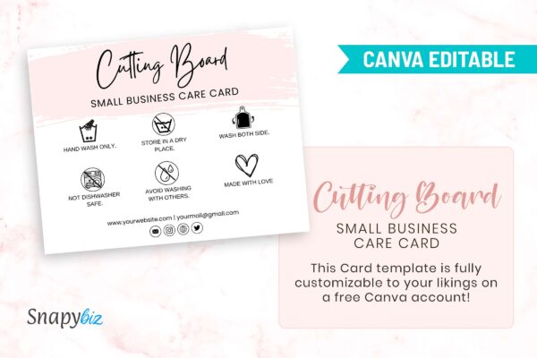 Printable Cutting Board Small Business Care Card Feature Images 5 Cutting board small business care card - image 6