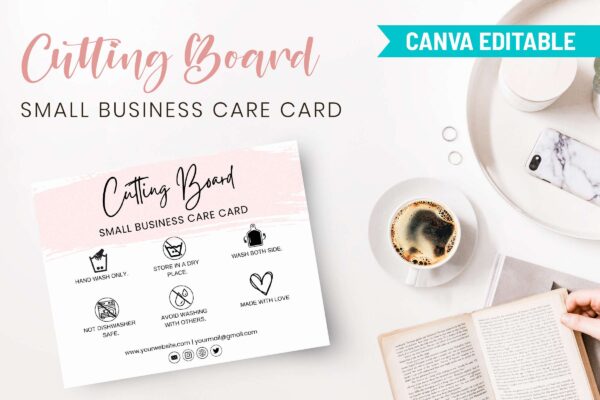 Printable Cutting Board Small Business Care Card Feature Images 8 Cutting board small business care card - image 9