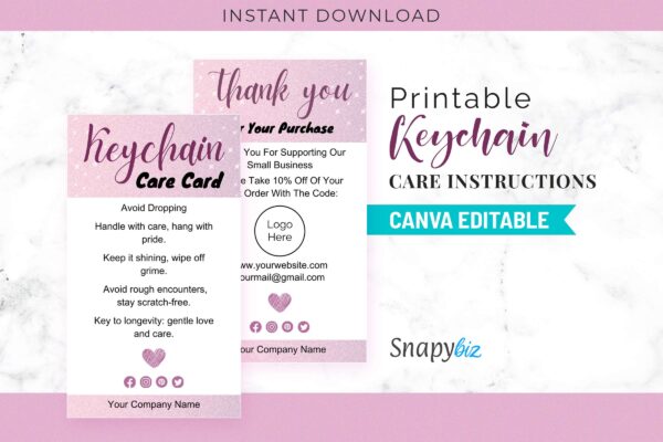 Printable Keychain Care Instructions Cc 43 Feature Images 1 Keychain care instructions - image 2