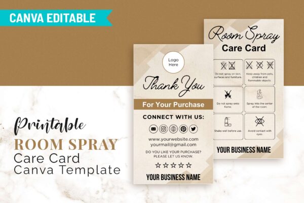 Printable Room Spray Care Card Canva Template Feature Images 2 Printable room spray care card template - image 3