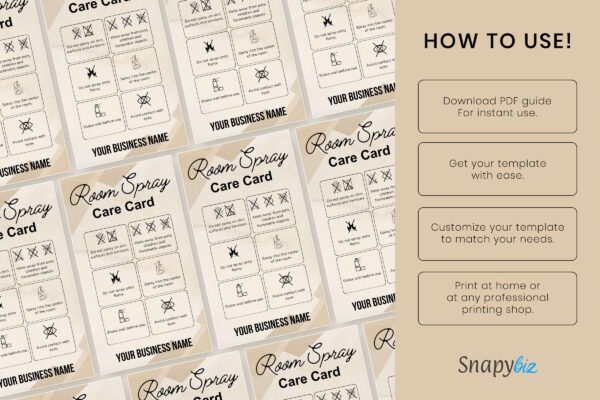 Printable Room Spray Care Card Canva Template Feature Images 8 Printable room spray care card template - image 9