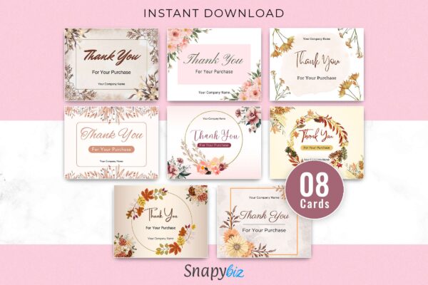 Printable Thank You Cards Feature Images 1 Thank you cards printable canva - image 2