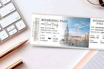 London Surprise Boarding Pass ticket
