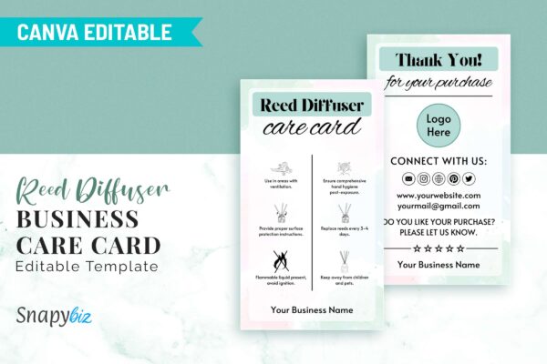 Reed Diffuser Business Care Card Editable Template Cc 55 Feature Images 2 Reed diffuser business care card editable template - image 3