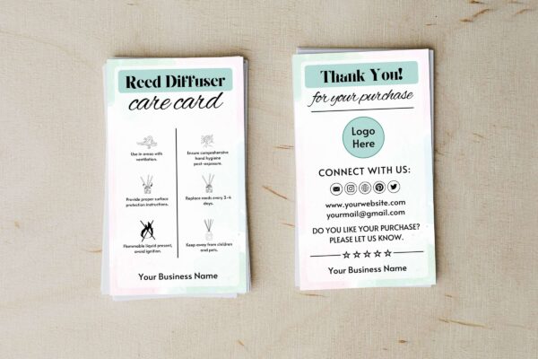 Reed Diffuser Business Care Card Editable Template Cc 55 Feature Images 3 Reed diffuser business care card editable template - image 4