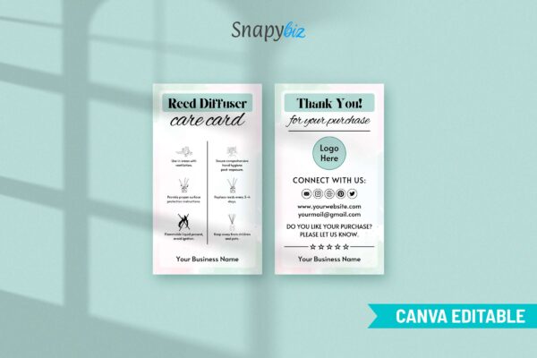 Reed Diffuser Business Care Card Editable Template Cc 55 Feature Images 4 Reed diffuser business care card editable template - image 5