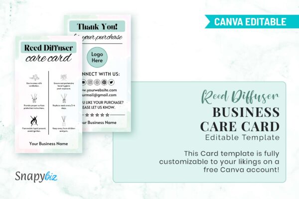 Reed Diffuser Business Care Card Editable Template Cc 55 Feature Images 5 Reed diffuser business care card editable template - image 6