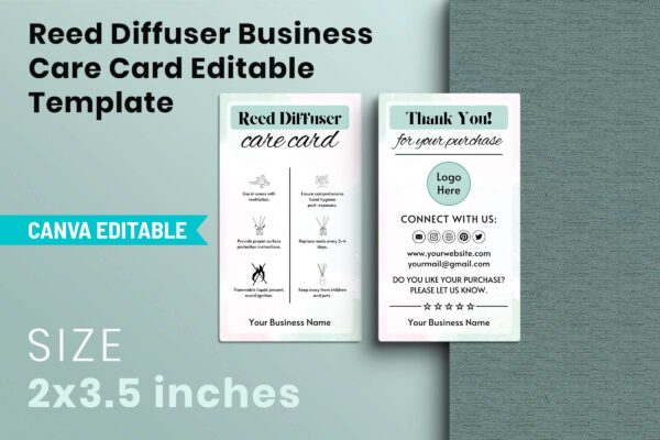 Reed Diffuser Business Care Card Editable Template Cc 55 Feature Images 6 Reed diffuser business care card editable template - image 7
