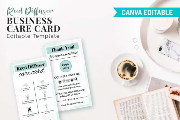 Reed Diffuser Business Care Card Editable Template Cc 55 Feature Images 9 Reed diffuser business care card editable template - image 10