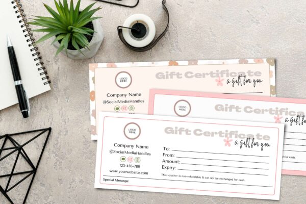 Retro gift certificate template - image 3